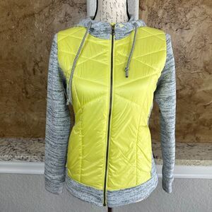 Obermeyer Lime and Heather Gray Ski Jacket